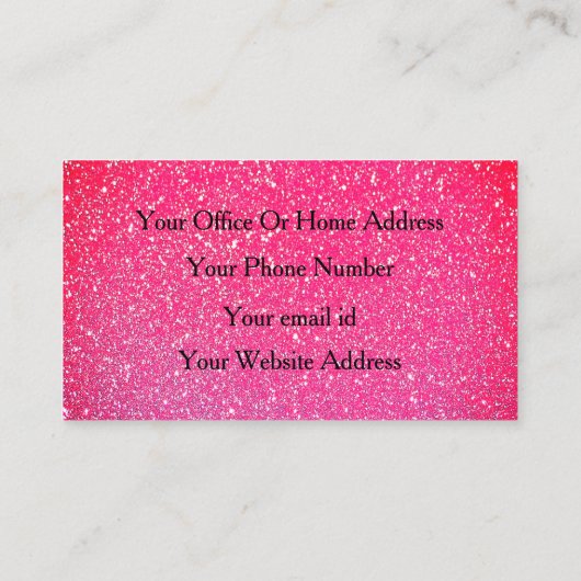 Roze roze roodroodbruine bruistoestel visitekaartje (Achterkant)