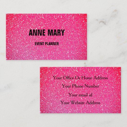 Roze roze roodroodbruine bruistoestel visitekaartje (Voorkant / Achterkant)