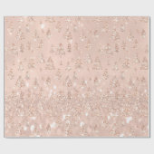 Roze roze roodroodbruine kerstboom Feestdagen Cadeaupapier (Vlak)