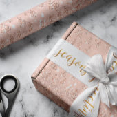Roze roze roodroodbruine kerstboom Feestdagen Cadeaupapier