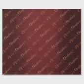 Roze roze roodroodbruine kerstscript cadeaupapier (Vlak)