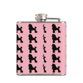 Roze roze roodroos geïnspireerde kolf uit de jaren heupfles (Achterkant)