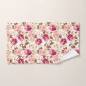 Roze roze roodroze set met patroonhanddoeken bad handdoek (Handdoek)