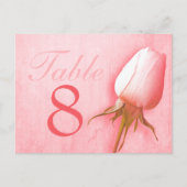Roze roze roodroze trouwtafel nummer 1-9 briefkaar briefkaart (Voorkant)