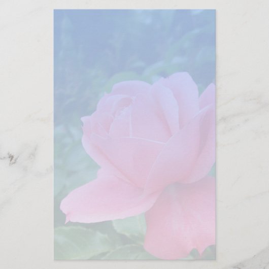 roze roze roos briefpapier (Voorkant)