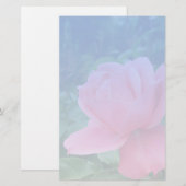 roze roze roos briefpapier (Voorkant / Achterkant)