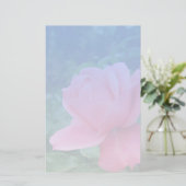 roze roze roos briefpapier (Staand voorkant)