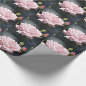 roze roze roos cadeaupapier (Hoek)