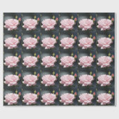 roze roze roos cadeaupapier (Vlak)