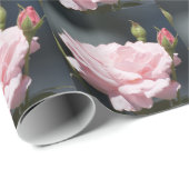 roze roze roos cadeaupapier (Rol Hoek)