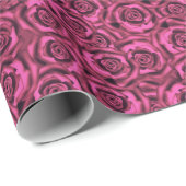 Roze roze roos cadeaupapier (Rol Hoek)