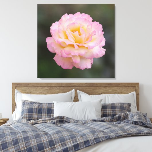 roze roze roos canvas afdruk (Insitu (Slaapkamer))