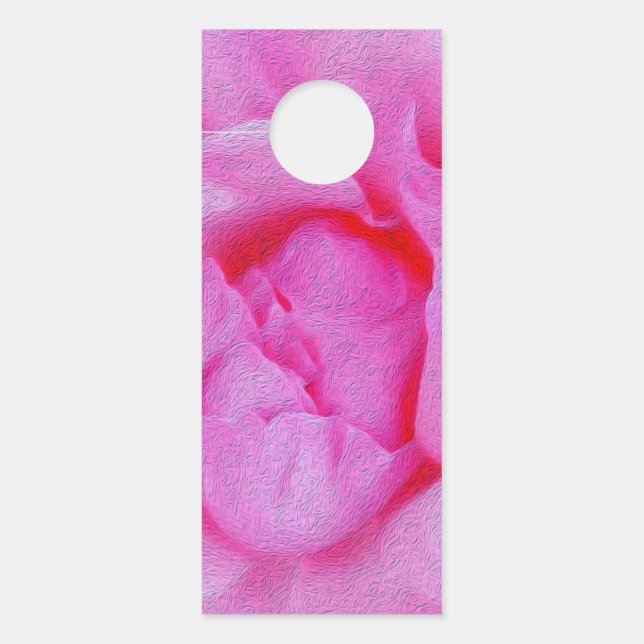 roze roze roos deurhanger (Voorkant)