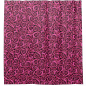 Roze roze roos douchegordijn (Voorkant)