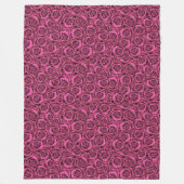 Roze roze roos fleece deken (Voorkant)
