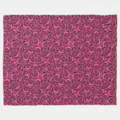 Roze roze roos fleece deken (Voorkant (Horizontaal))