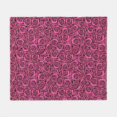 Roze roze roos fleece deken (Voorkant (Horizontaal))