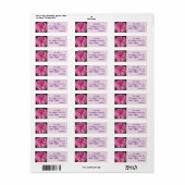  roze roze Roos foto Retouradres labels (Full Sheet)