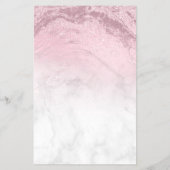 Roze roze roos goud glitter marmer make-up kunsten flyer (Achterkant)