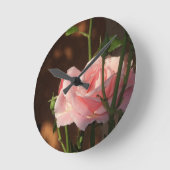 roze roze roos in de namiddag ronde klok (Hoek)