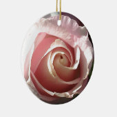  roze roze roos keramisch ornament (Rechts)