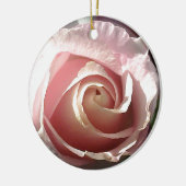  roze roze roos keramisch ornament (Links)