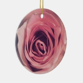 Roze roze roos keramisch ornament (Rechts)