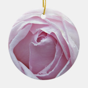 Roze roze roos keramisch ornament