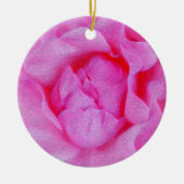 roze roze roos keramisch ornament (Voorkant)