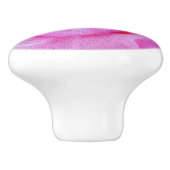 roze roze roos keramische knop (Zijkant)