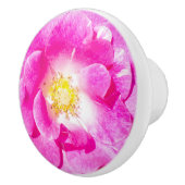 Roze roze roos keramische knop (Rechts)