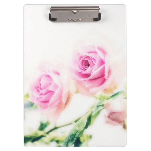 Roze roze roos klembord (Voorkant)