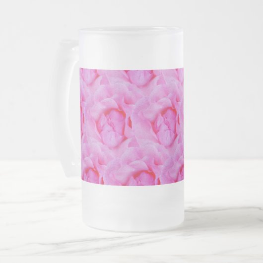 roze roze roos matglas bierpul (Voorkant links)