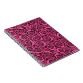 Roze roze roos notitieboek (Rechterzijde)
