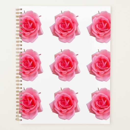 Roze roze roos planner (Voorkant)