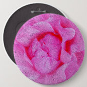 roze roze roos ronde button 6,0 cm (Voorkant /achterkant)