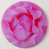 roze roze roos ronde button 6,0 cm (Voorkant)