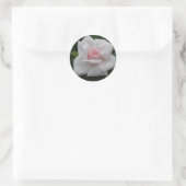 Roze roze roos ronde sticker (Tas)
