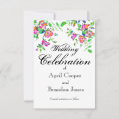  roze roze roos save the date (Voorkant)