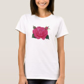 Roze roze roos t-shirt (Voorkant)
