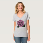 roze roze roos t-shirt (Voorkant volledig)