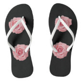 Roze roze roos  teenslippers (Voetbed)