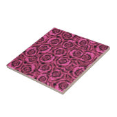 Roze roze roos tegeltje (Zijkant)