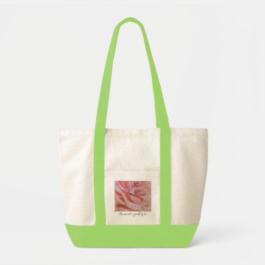 Roze roze roos tote bag (Voorkant)