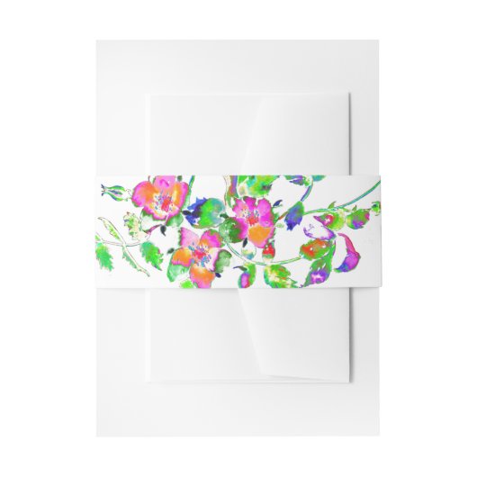  roze roze roos uitnodigingen wikkel (Voorkant Voorbeeld)