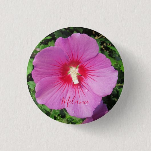  roze roze roos van Sharon Waterdrups Petals naam Ronde Button 3,2 Cm (Voorkant)