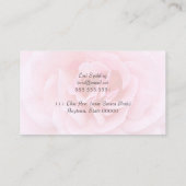  roze roze roos visitekaartje (Achterkant)