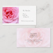  roze roze roos visitekaartje (Voorkant / Achterkant)
