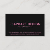 roze roze roos visitekaartje (Achterkant)