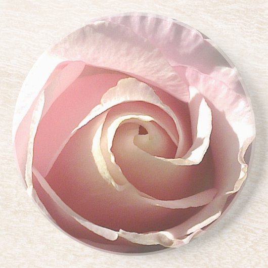 roze roze roos zandsteen onderzetter (Voorkant)